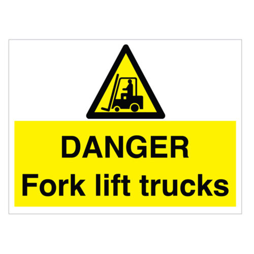 Danger Fork Lift Trucks Sign (20177V)